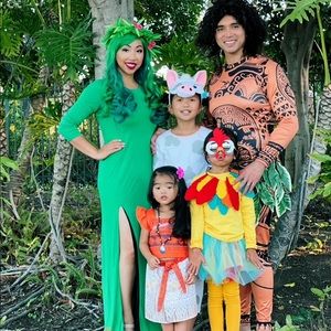 Juicy Couture Green Maxi Dress with Slit or Moana Te Fiti Costume